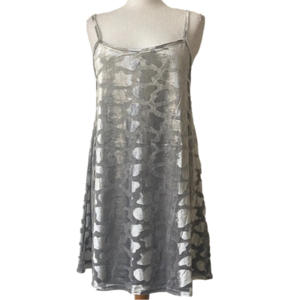 Blanco by Quiz Strapy Mini Dress Y2K silver/grey 6, 8, 10, 12, 14, 16 - Picture 1 of 4